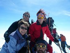 Bärtschi, Iris, Priska und Philippe auf dem Gipfel