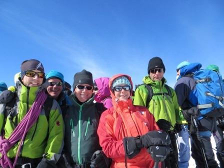 Serge, Peti, Beat, Myriam und Petschi auf dem Monte Leone